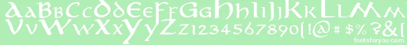 Anirm Font – White Fonts on Green Background