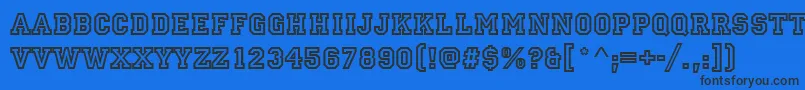 Princetownd Font – Black Fonts on Blue Background