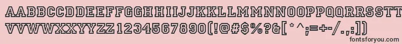 Princetownd Font – Black Fonts on Pink Background