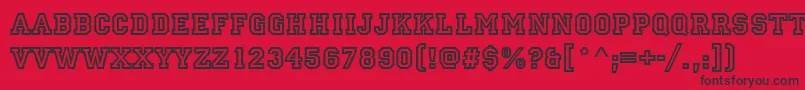 Princetownd Font – Black Fonts on Red Background