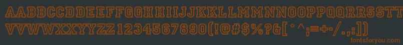 Princetownd Font – Brown Fonts on Black Background