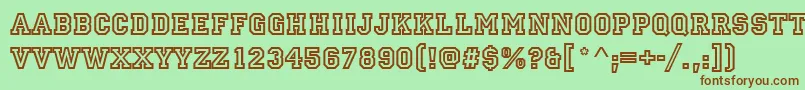 Princetownd Font – Brown Fonts on Green Background