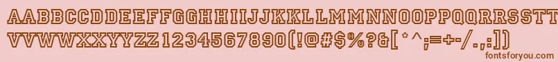 Princetownd Font – Brown Fonts on Pink Background