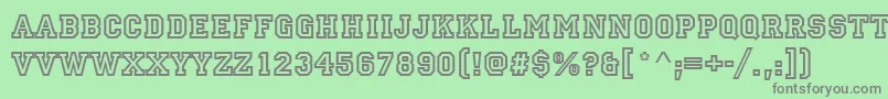 Princetownd Font – Gray Fonts on Green Background