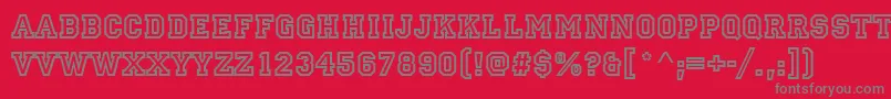 Princetownd Font – Gray Fonts on Red Background