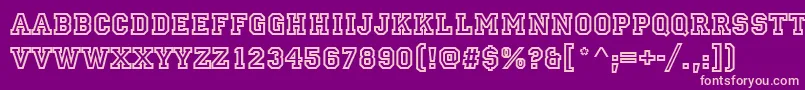 Princetownd Font – Pink Fonts on Purple Background