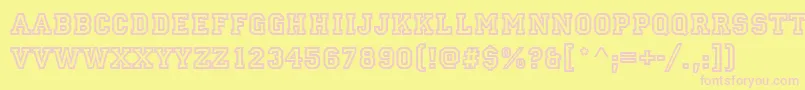 Princetownd Font – Pink Fonts on Yellow Background