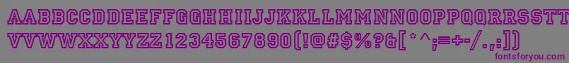 Princetownd Font – Purple Fonts on Gray Background