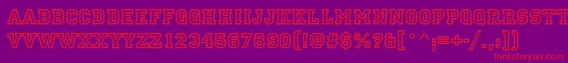 Princetownd Font – Red Fonts on Purple Background