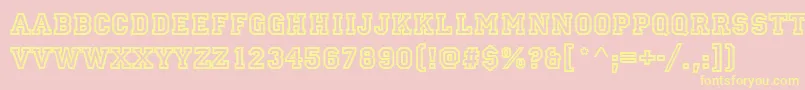 Princetownd Font – Yellow Fonts on Pink Background