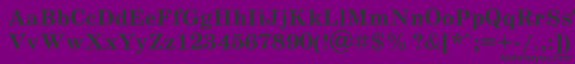 フォントSchoolbookBold – 紫の背景に黒い文字