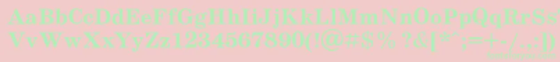 フォントSchoolbookBold – ピンクの背景に緑の文字