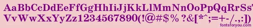 SchoolbookBold Font – Purple Fonts on Pink Background