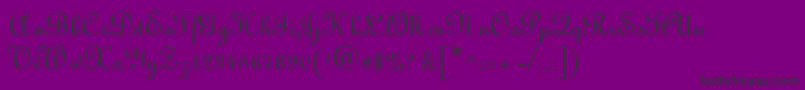 L730ScriptRegular Font – Black Fonts on Purple Background