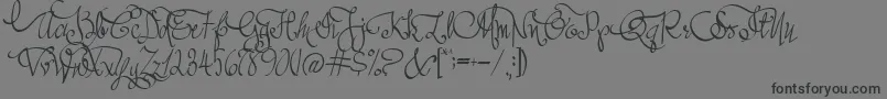 AustieBostAllMyLove Font – Black Fonts on Gray Background