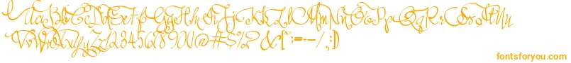 AustieBostAllMyLove-Schriftart – Orangefarbene Schriften