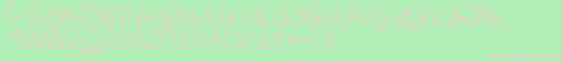 AustieBostAllMyLove Font – Pink Fonts on Green Background