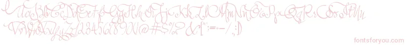 AustieBostAllMyLove Font – Pink Fonts on White Background