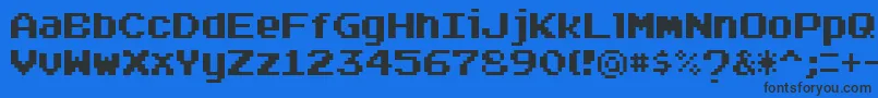 Шрифт Arcadepi – чёрные шрифты на синем фоне