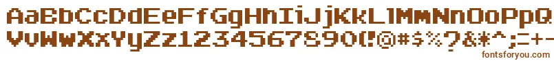Arcadepi-fontti – ruskeat fontit valkoisella taustalla