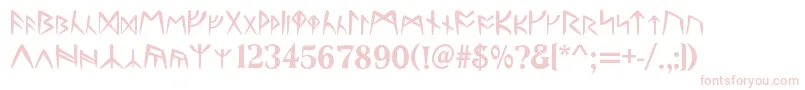 Runes Font – Pink Fonts on White Background