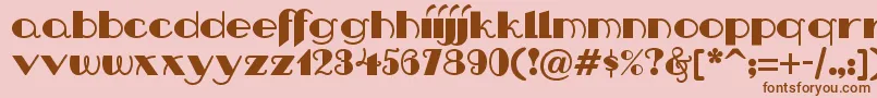 Nipandtucknf Font – Brown Fonts on Pink Background