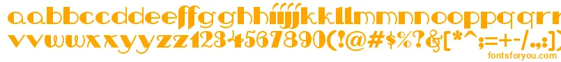 Nipandtucknf Font – Orange Fonts on White Background