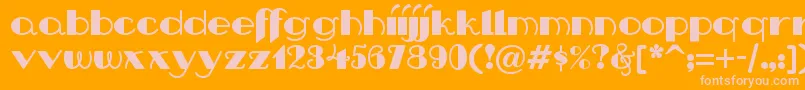 Nipandtucknf Font – Pink Fonts on Orange Background