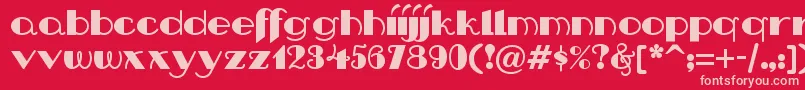 フォントNipandtucknf – 赤い背景にピンクのフォント