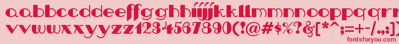 Nipandtucknf Font – Red Fonts on Pink Background