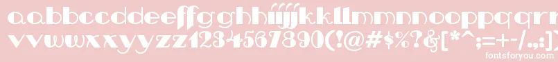 Nipandtucknf Font – White Fonts on Pink Background