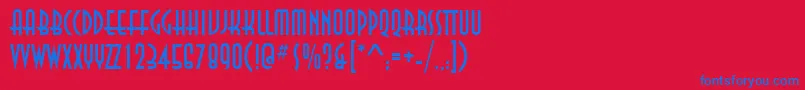 AnastasiaRegular Font – Blue Fonts on Red Background