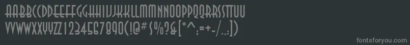 フォントAnastasiaRegular – 黒い背景に灰色の文字