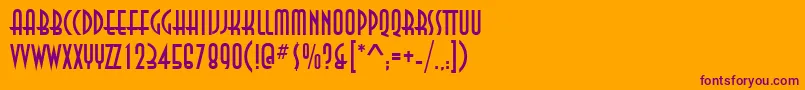 Шрифт AnastasiaRegular – фиолетовые шрифты на оранжевом фоне