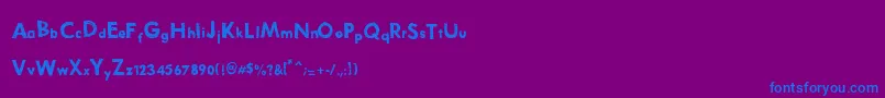ThurstonErc002 Font – Blue Fonts on Purple Background