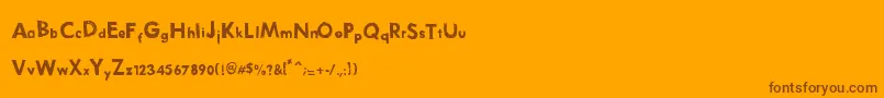 ThurstonErc002 Font – Brown Fonts on Orange Background