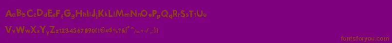 ThurstonErc002 Font – Brown Fonts on Purple Background