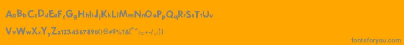 ThurstonErc002-Schriftart – Graue Schriften auf orangefarbenem Hintergrund