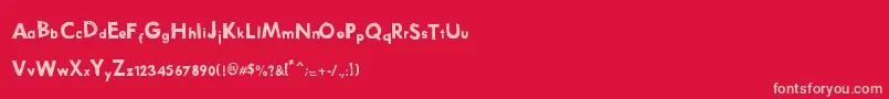 ThurstonErc002 Font – Pink Fonts on Red Background