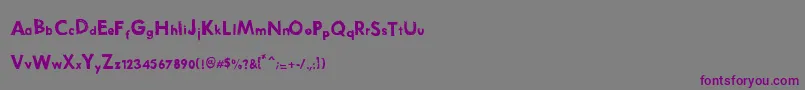 ThurstonErc002 Font – Purple Fonts on Gray Background