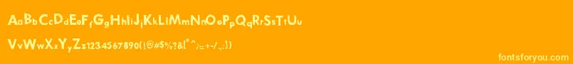 ThurstonErc002 Font – Yellow Fonts on Orange Background