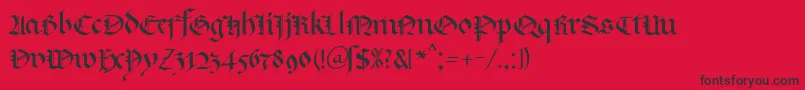 KlGotic1Db Font – Black Fonts on Red Background