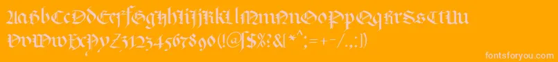 KlGotic1Db Font – Pink Fonts on Orange Background