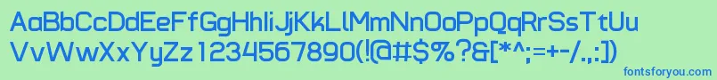 TypomodernoBold Font – Blue Fonts on Green Background