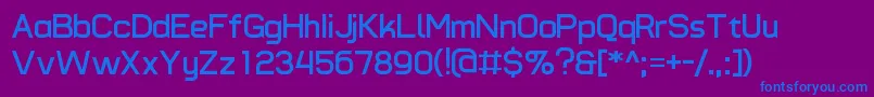フォントTypomodernoBold – 紫色の背景に青い文字