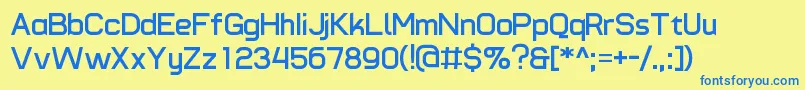 TypomodernoBold Font – Blue Fonts on Yellow Background