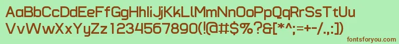 TypomodernoBold-fontti – ruskeat fontit vihreällä taustalla
