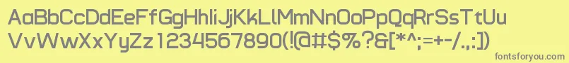 TypomodernoBold-Schriftart – Graue Schriften auf gelbem Hintergrund