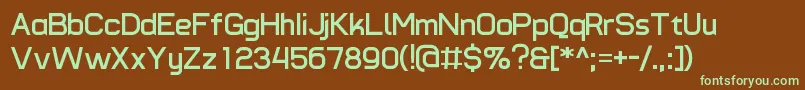 Шрифт TypomodernoBold – зелёные шрифты на коричневом фоне