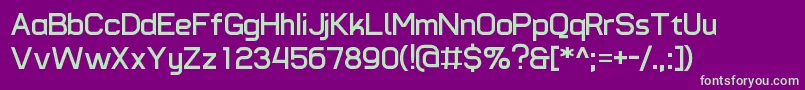 TypomodernoBold-fontti – vihreät fontit violetilla taustalla